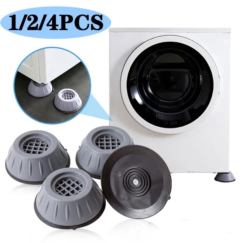 Washing Machine Support Dampers Stand 4Pcs Anti Vibration Feet Pads Rubber Legs Slipstop Silent Skid Raiser Mat