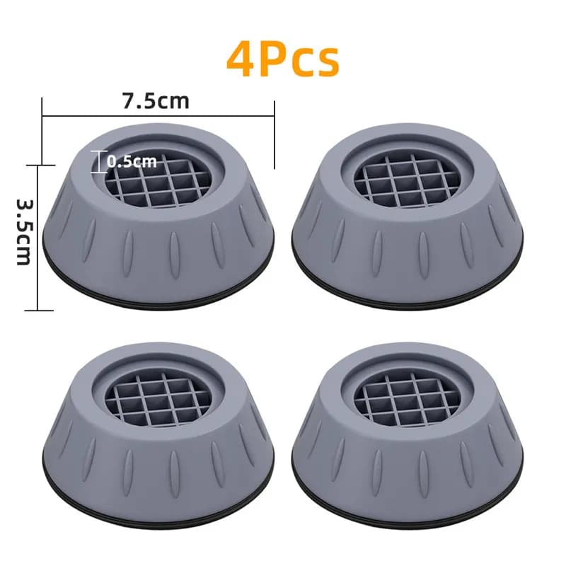 Washing Machine Support Dampers Stand 4Pcs Anti Vibration Feet Pads Rubber Legs Slipstop Silent Skid Raiser Mat