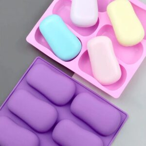 Multicavity Oval Handmade Soap Silicone Mold Geometry Toilet Soap Candle Mould Chocolate Mousse Cake Making Set Home Decor Gifts