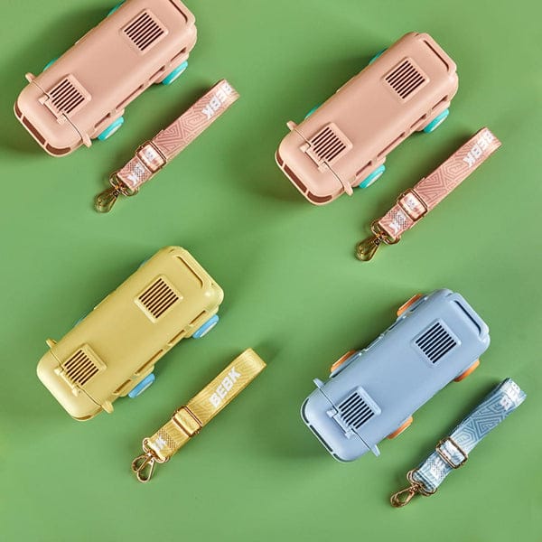 Water Bottle Cute Bus Shaped With Straw 500 ML