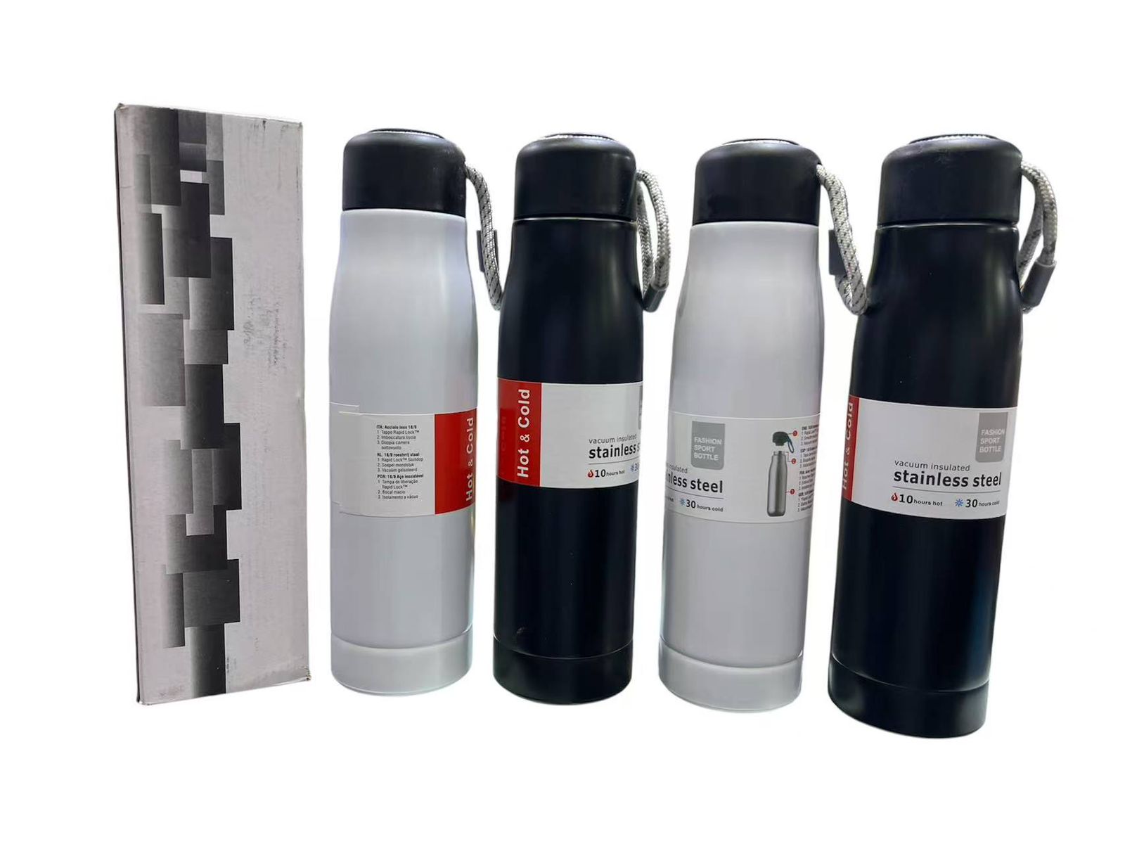 Vacuum Insulated Water Bottle & Vacuum Flask - 550ml,10 Hours Hot/30 Hours Cold,Double Walled 18/8 Stainless Steel for Kids, Sport