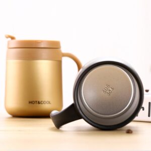 Coffee Tea Thermos Tumbler Cup With Handle Travel Coffee Mug 350ml 500ml Stainless Steel Double Wall Vacuum Flask Office