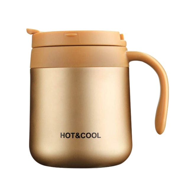 Coffee Tea Thermos Tumbler Cup With Handle Travel Coffee Mug 350ml 500ml Stainless Steel Double Wall Vacuum Flask Office