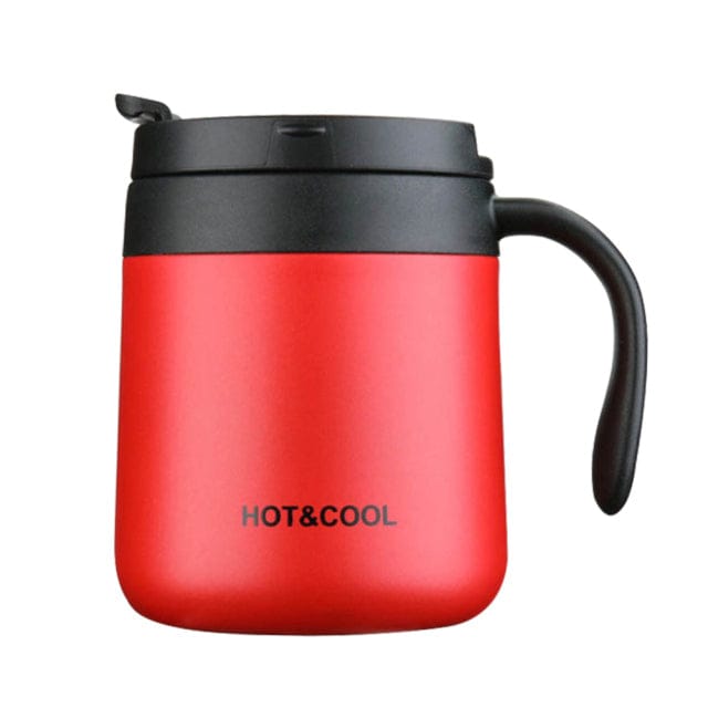 Coffee Tea Thermos Tumbler Cup With Handle Travel Coffee Mug 350ml 500ml Stainless Steel Double Wall Vacuum Flask Office