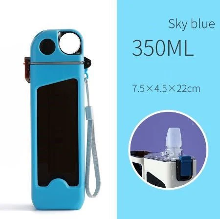 350ml Plastic Water Bottle With Pop Up Straw & Lock