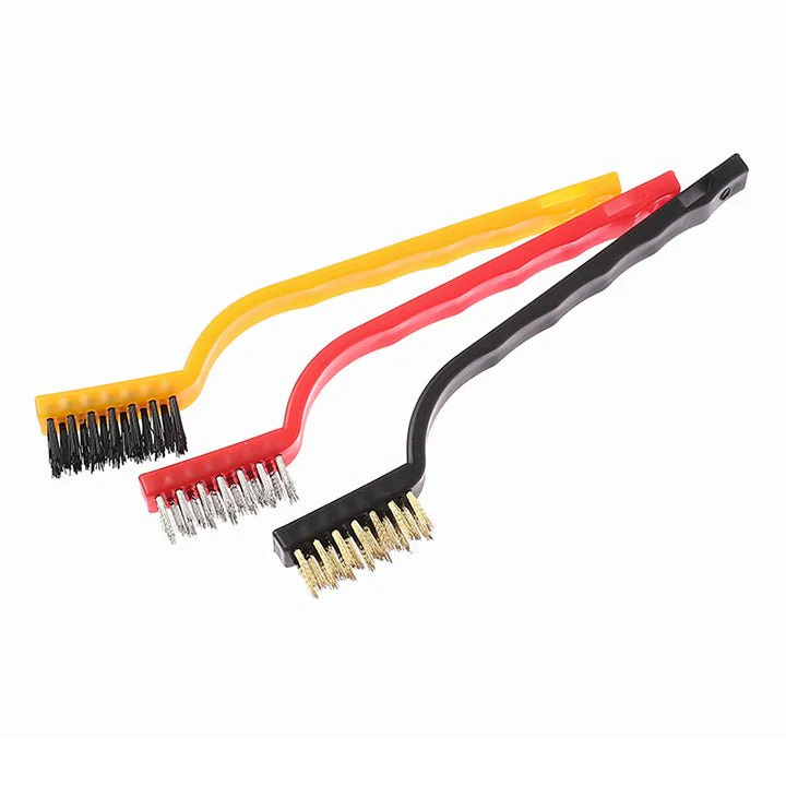 3Pcs Wire Nylon/Brass/Stainless Steel Brush