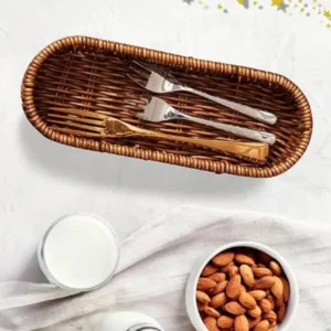 Multipurposed Imitation Rattan Oval Bread Basket